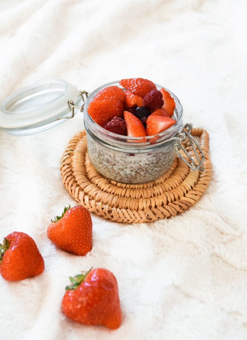 Chia pudding with berries